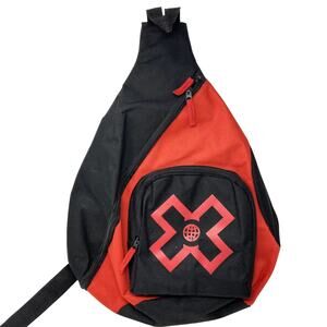 Official X Games One Strap Crossbody Backpack Red Black